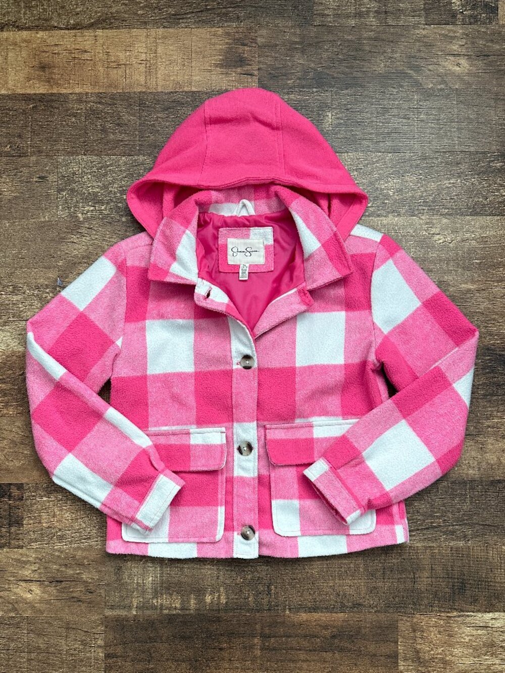 ⭐JESSICA SIMPSON CROPPED JACKET in Pink, size 10-12⭐